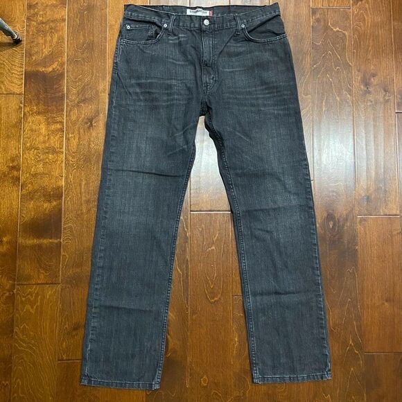 Levi's 505 Vintage Y2K Straight Leg Black Denim Jeans Men's Size 38W x 34L - Picture 3 of 11
